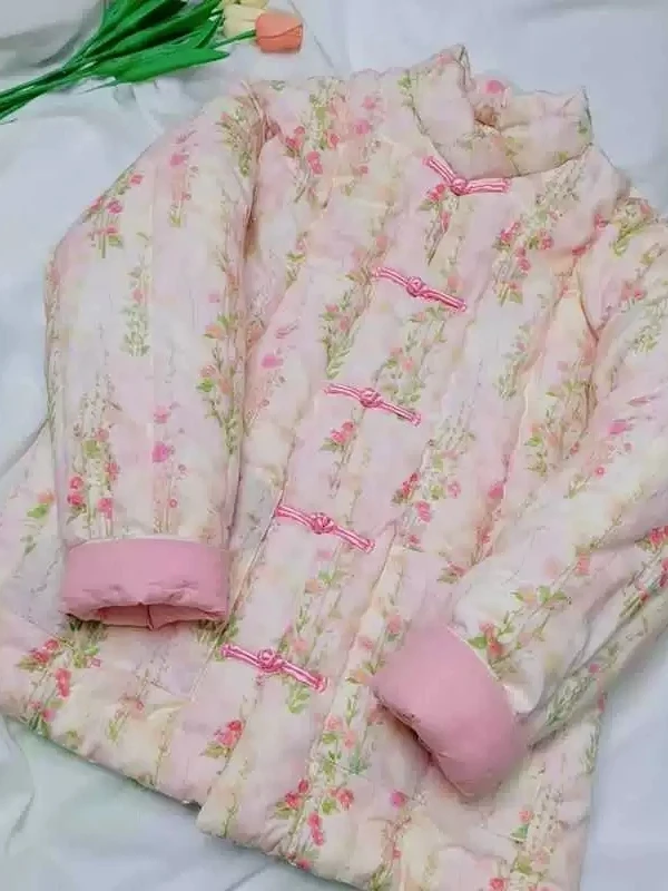 

Новое китайское хлопковое пальто в стиле ретро, женское хлопковое пальто ручной работы на пуговицах, теплое, удобное, свободного покроя, длинное свекло