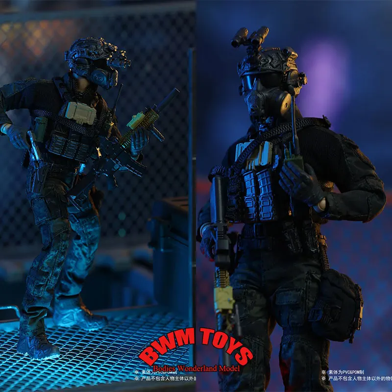 

In Stock HASUKI SA01 1/12 Scale Male Soldier Black Ops SALVO Series Unkown Operator 6inch Action Figure Doll Collection