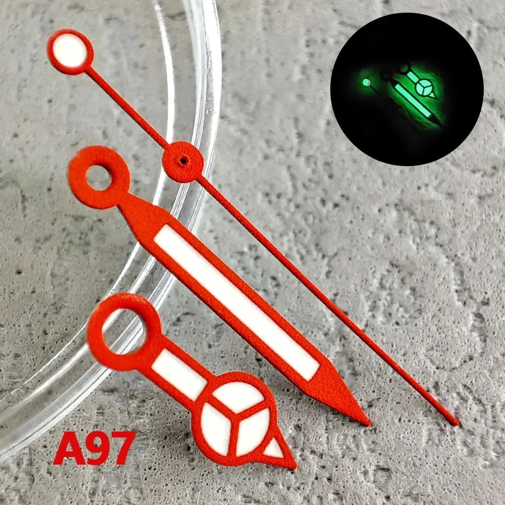 8.5*12*12.5mm NH35 Green Luminous Watch Hands For NH34 NH35A NH36 Automatic Movement Mercedes Benz Pointer Watch Needle Set