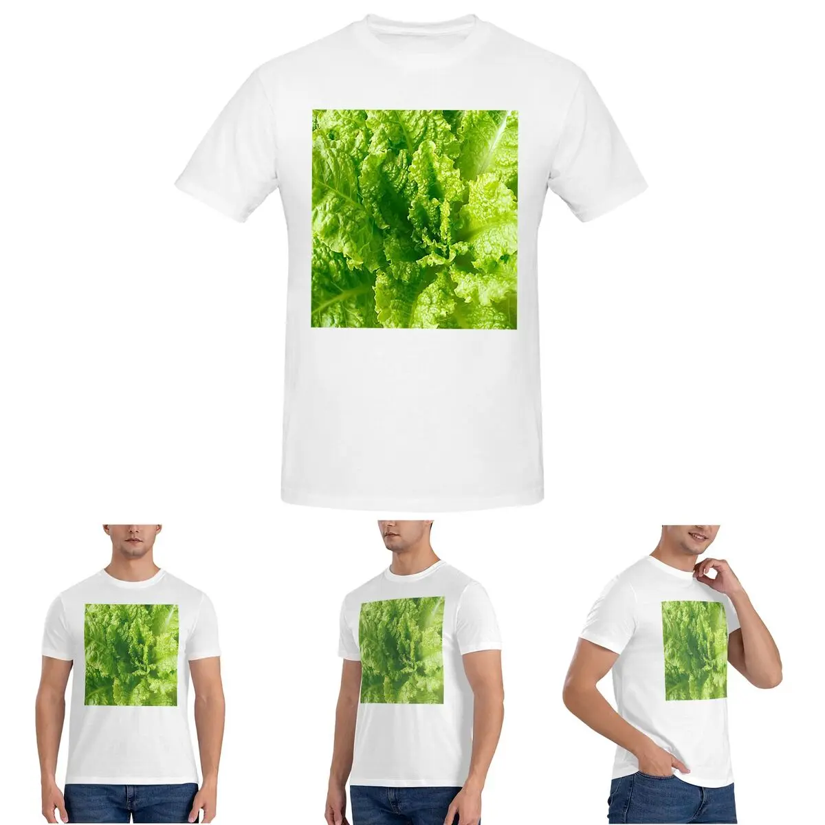 

Lettuce Closeup T-Shirt for Men Cotton Oversized T Shirts Men's Short Sleeve O-Neck Summer Clothes Tops S-6XL