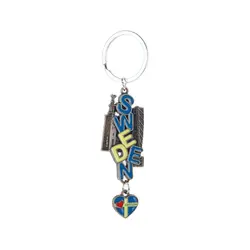 Sweden Keychain Souvenir Swedish Landmark Key Ring Pendant Bag Charm Keychains for Men Women Party Jewelry Gifts Accessories