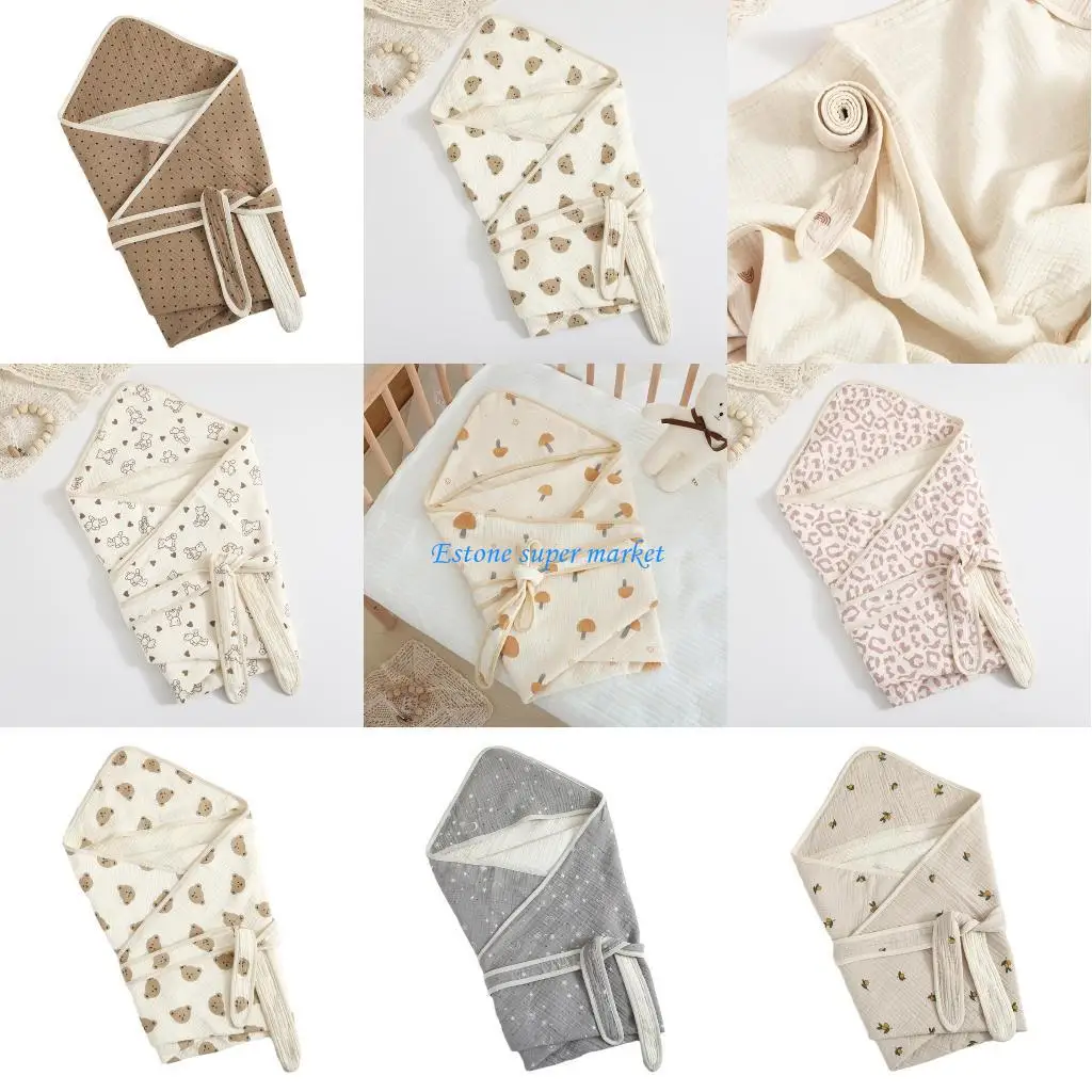 

090b младенец пеленание одеяло для новорожденных для душа одеяло для душа с капюшоном для сна, унисекс для мальчиков девочки для