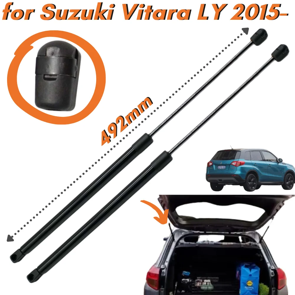 Qty(2) Trunk Struts for Suzuki Vitara LY SUV 2015-present 492mm Rear Tailgate Boot Lift Supports Shock Absorbers Gas Springs