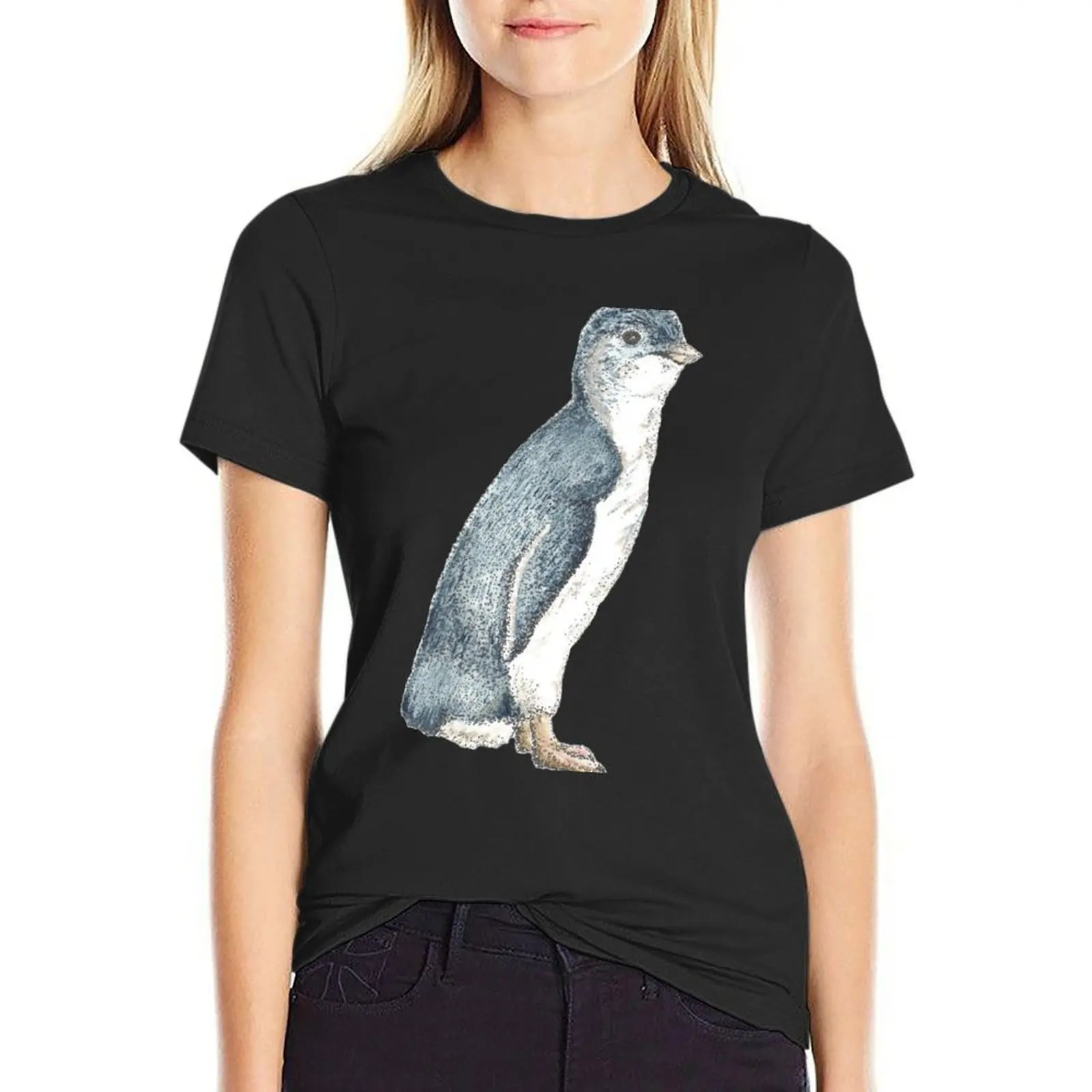 Little Blue Penguin T-Shirt cute clothes summer tops aesthetic clothes western t shirts for Women