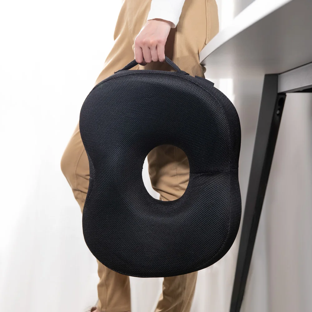 Patent Designed Comfort Memory Foam Car Donut Seat Cushion Pillow for Pain Relief From Hemorrhoids Prostate  & Surgery
