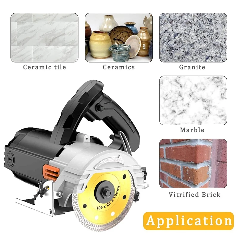 

LNHF 2Pcs 4 Inch Thin Diamond Saw Blade Tile Blades Cutting Disc Wheel For Cutting Porcelain Tiles Granite Marble