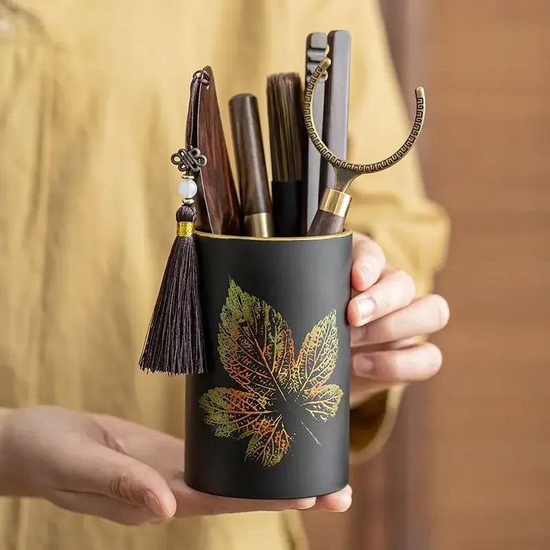 6Pcs /Set Tea Ceremony Heat-resistant Tea Canister Tools Wooden Gongfu Chinese Teaspoon Tong Needle Set Tearoom Supplies