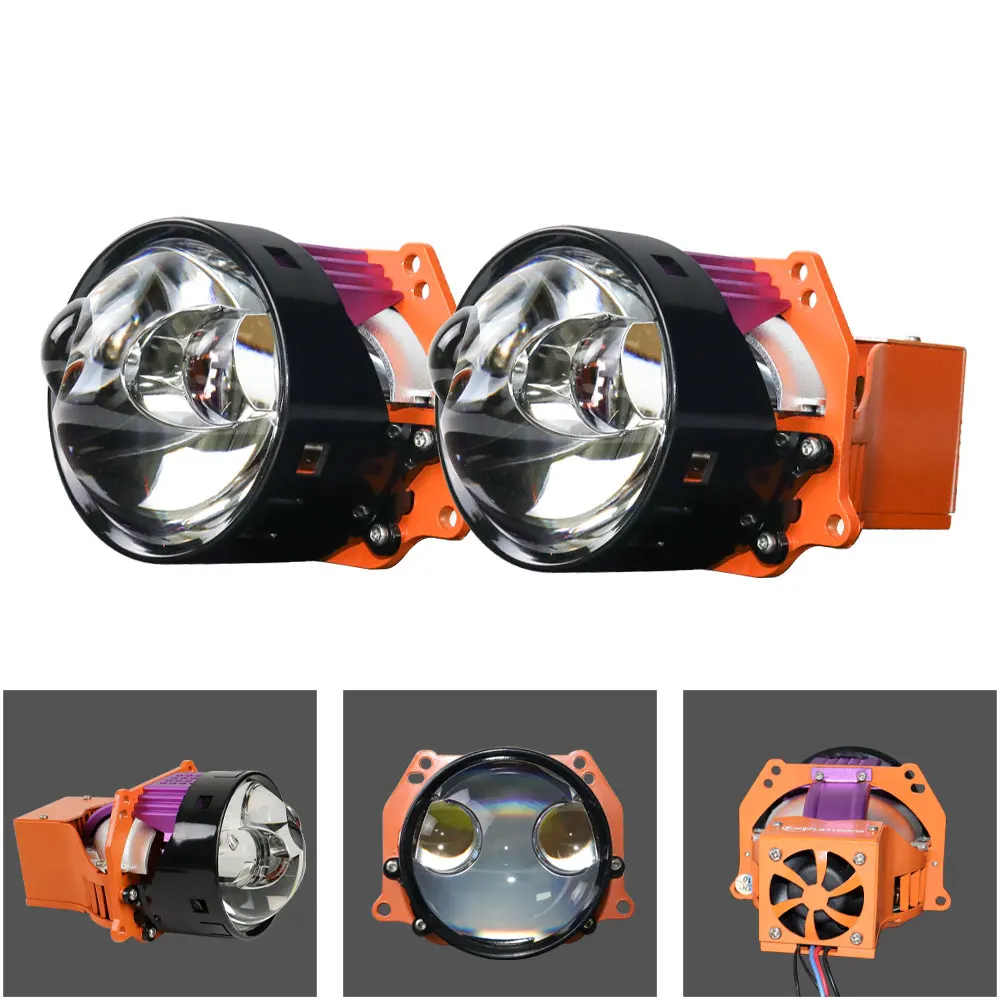 

360W 3.0inch Bi LED Car Projector Lens Headlights Halo Lights For H4 H7 Audi 9005 9006 High Low Beam Spotlights Fog Lights