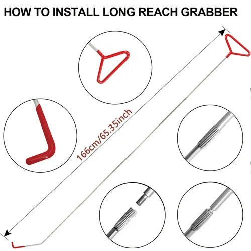 Imagen 2 del producto Herramientas manuales de reparación de puertas de coche, bomba de cuña, Kit grueso de cerrajero, cojín de aire, desbloqueo abierto de emergencia, juego de herramientas de agarre de largo alcance