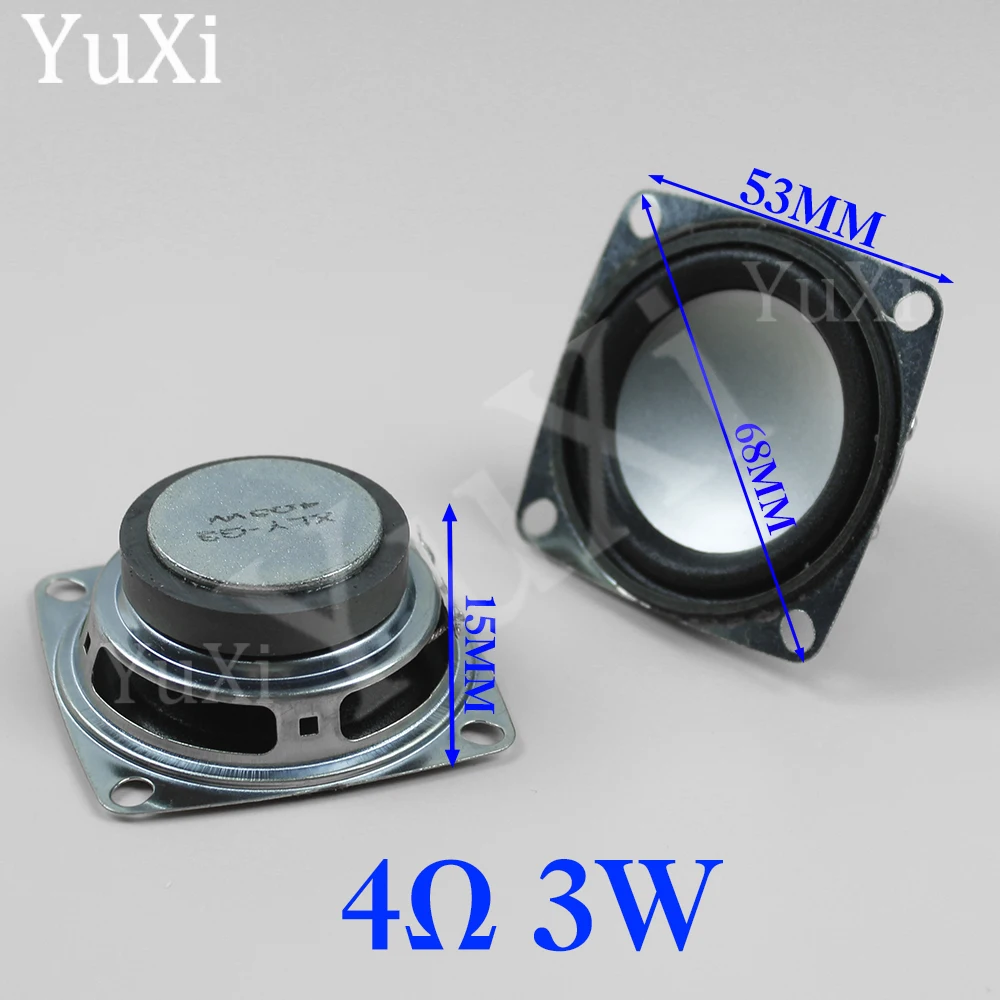 1Pc 4Ohm 5W Bluetooth Audio Radio Speaker External Magnetic Speaker Square  Full-frequency Loudspeaker 3W 4Ohm