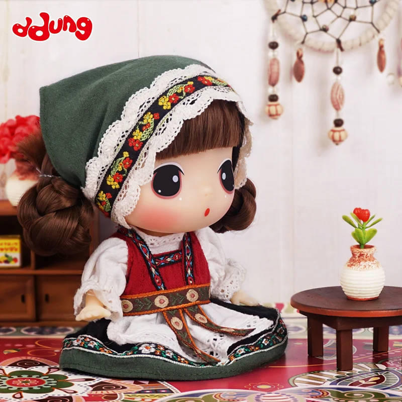 ddung ddung 18cm doll ethnic doll girl cute hand-made doll toy gift