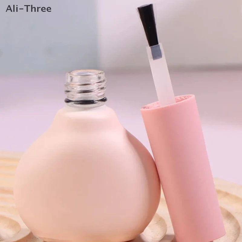 زجاجة طلاء أظافر زجاجية شفافة فارغة 9 مل فارغة مع غطاء فرشاة حاويات مستحضرات التجميل زجاجات زجاجية للأظافر مع فرشاة #1