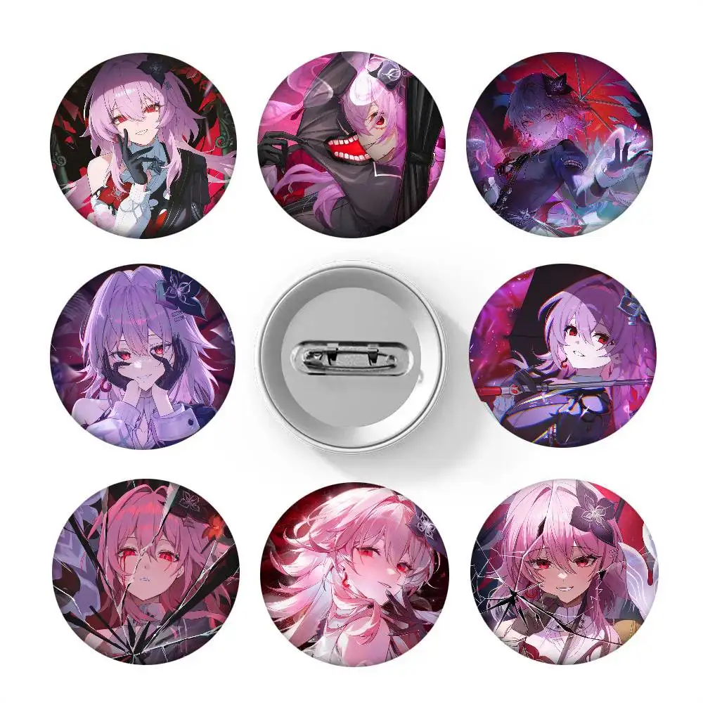 Game Honkai Star Rail Evernight Round Badge Creative Brooch Clothing Backpack Accessories Lapel Pin
