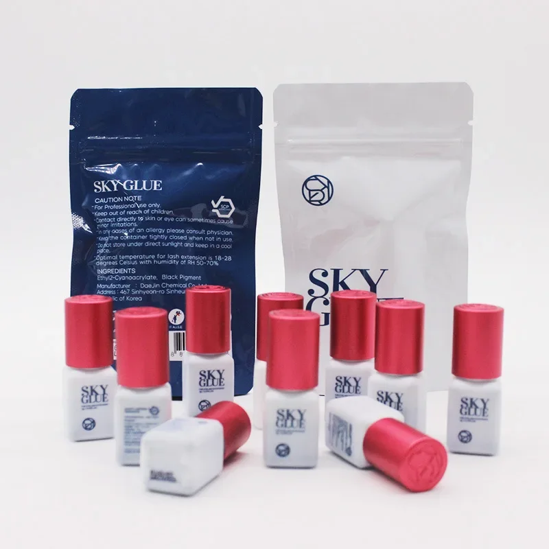 Pegamento Original Sky 1s de secado rápido, pegamento fuerte para extensiones de pestañas postizas, bajo olor, sin irritación, herramientas de maquillaje, 5g