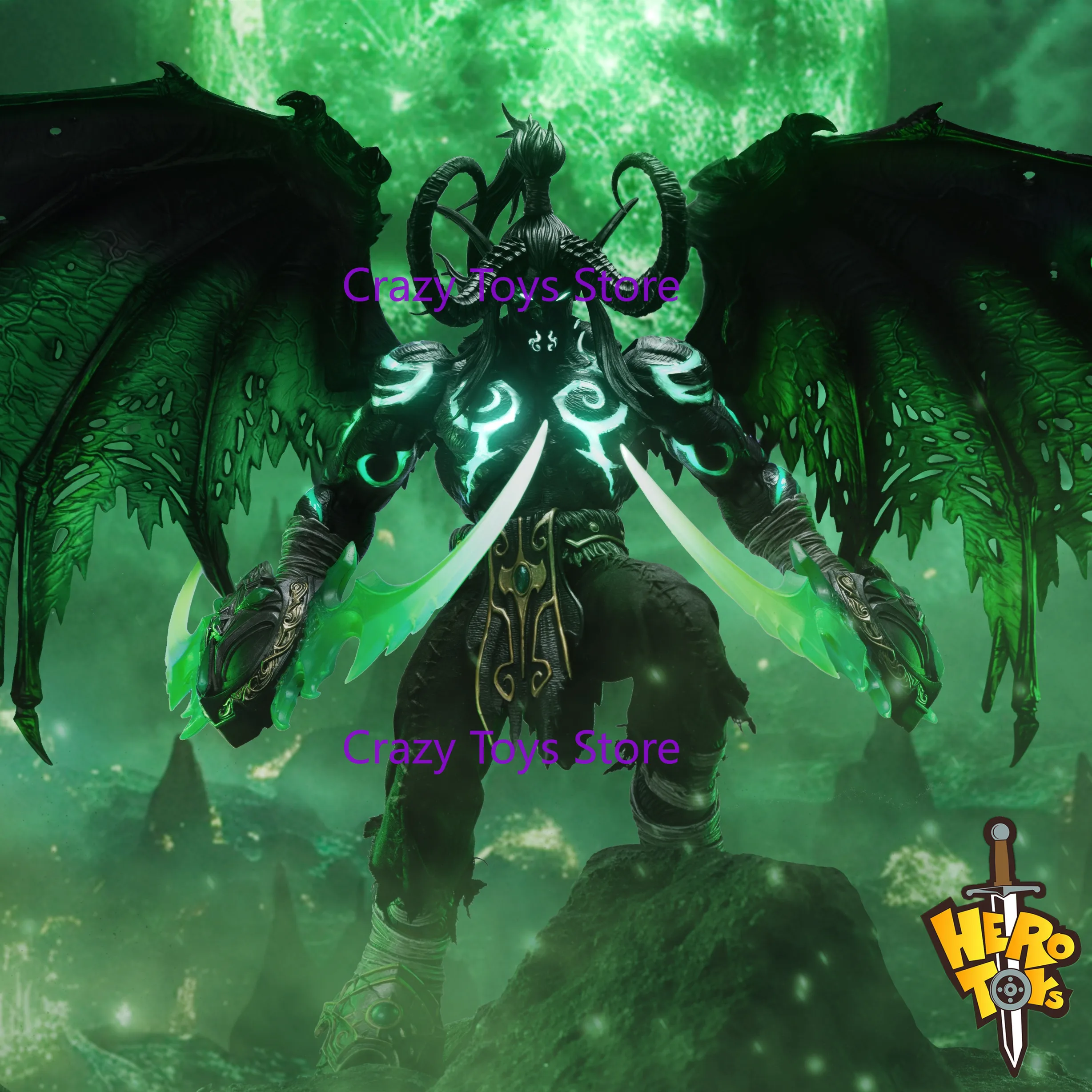 In Voorraad HERO SPEELGOED 1/10 Demon Hunter Limited Edition Regular Edition Illidan Stormrage Action Figure Collection Model Speelgoed