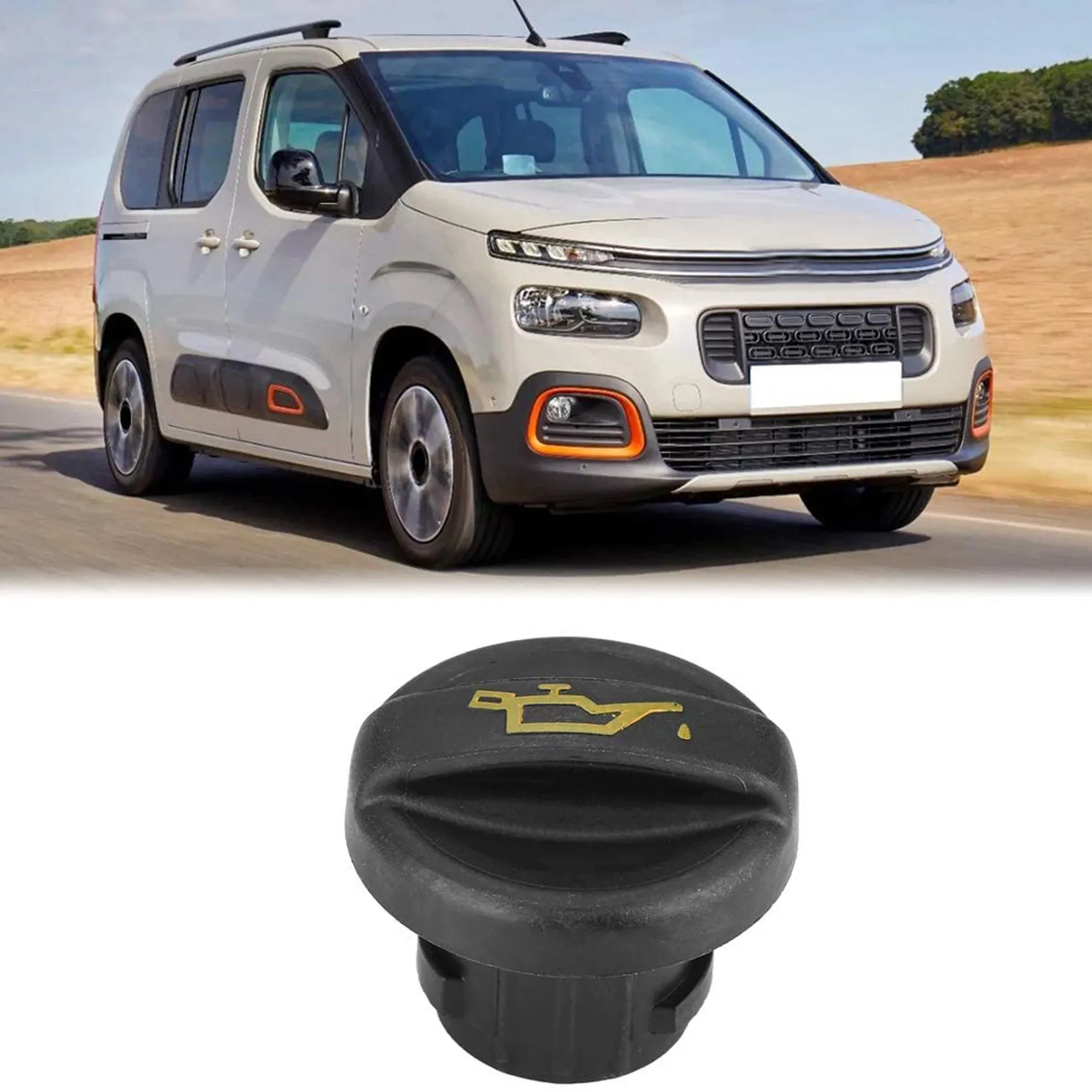 

A22E-Car Engine Oil Cap Filler Cover For 207 307 For Citroen 1.4HDI 1.6HDI 2.0HDI 1180F9