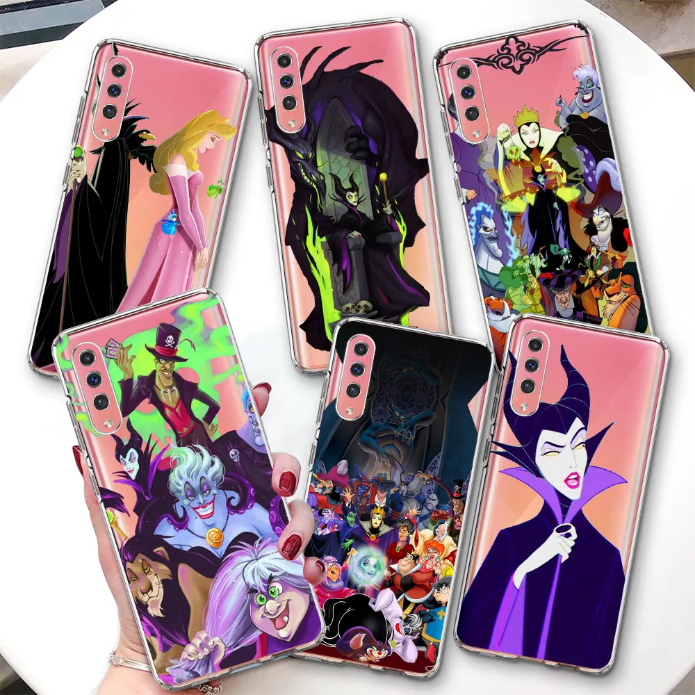 Disney Maleficent Phone Case for Samsung Galaxy A40 A20e A30s A7 A70 A70s A6 A8 A04s A50 A50s A9 A10 A20 TPU Transparent Cover