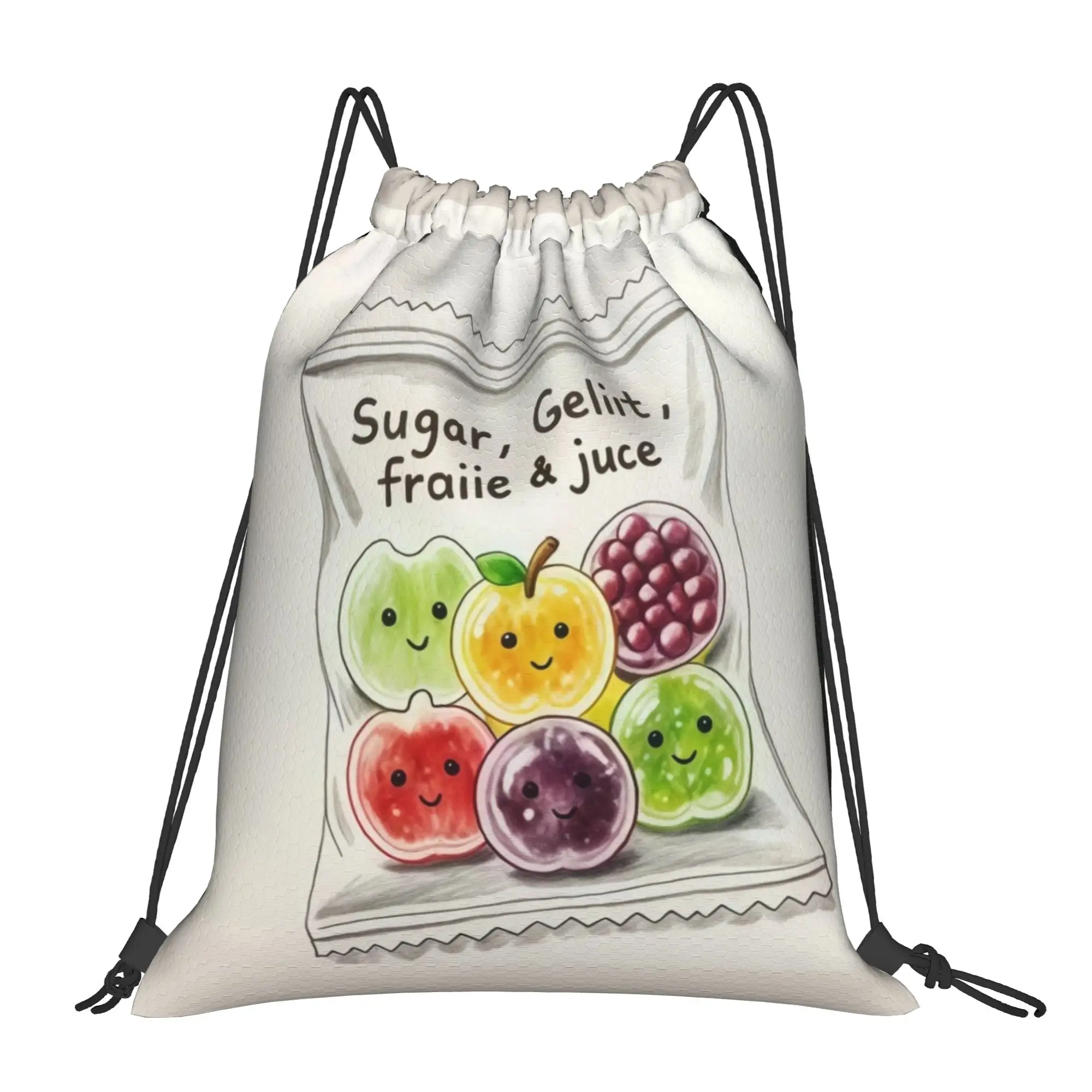 Pucchoo Sugar gelirt fraiie juce Portable Hiking Riding Gym Drawstring Storage Sporty Backpacks