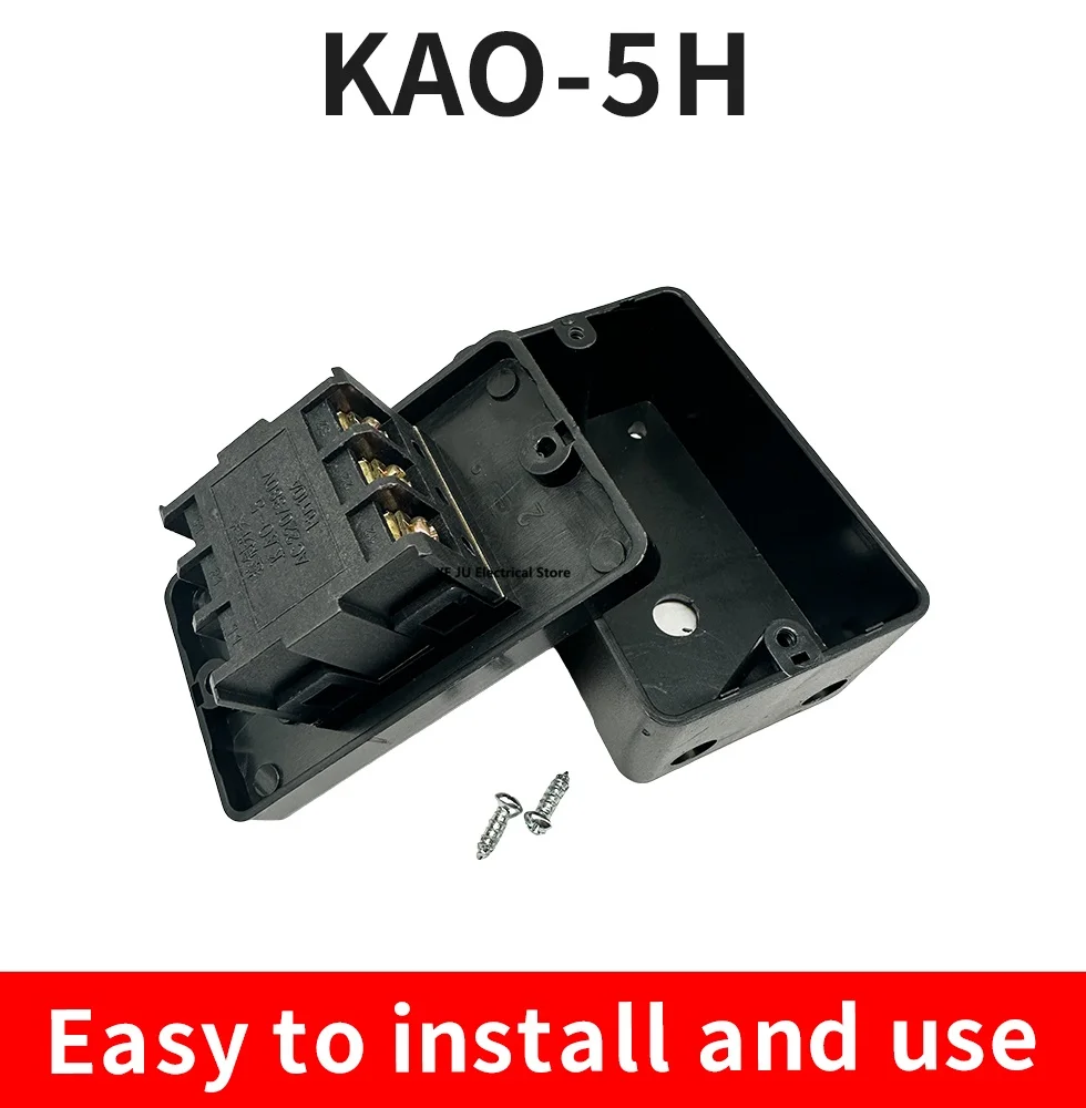 KAO-5H KAO-5M KAO-5MX 10A 380V for Cutting Machine Bench drill SwitchWaterproof Push Button Switch Power On/ Off Switch KAO-5