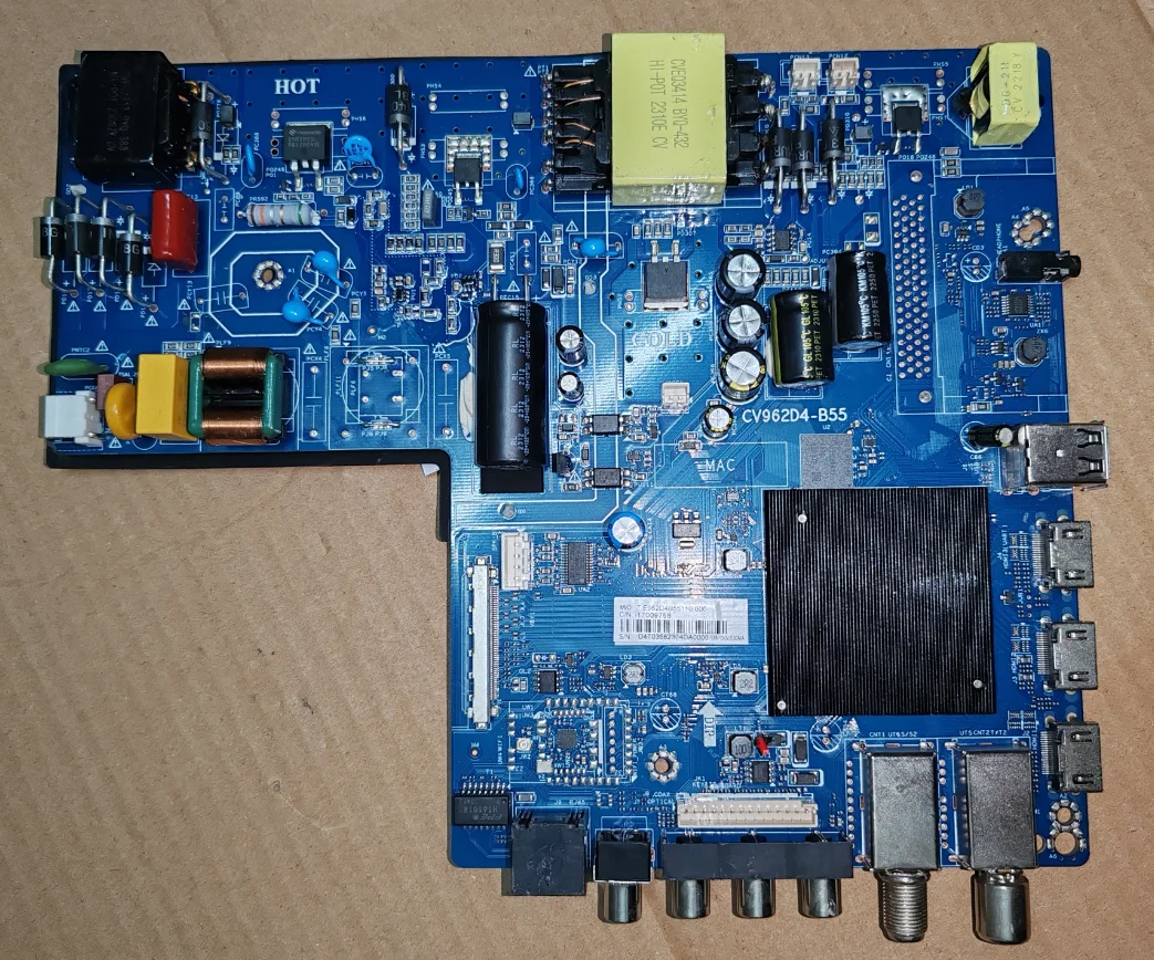 

CV962D4-B55 4K network WiFi TV motherboard, tested well, physical photo for 130--150V 530MA 1.5G+8G