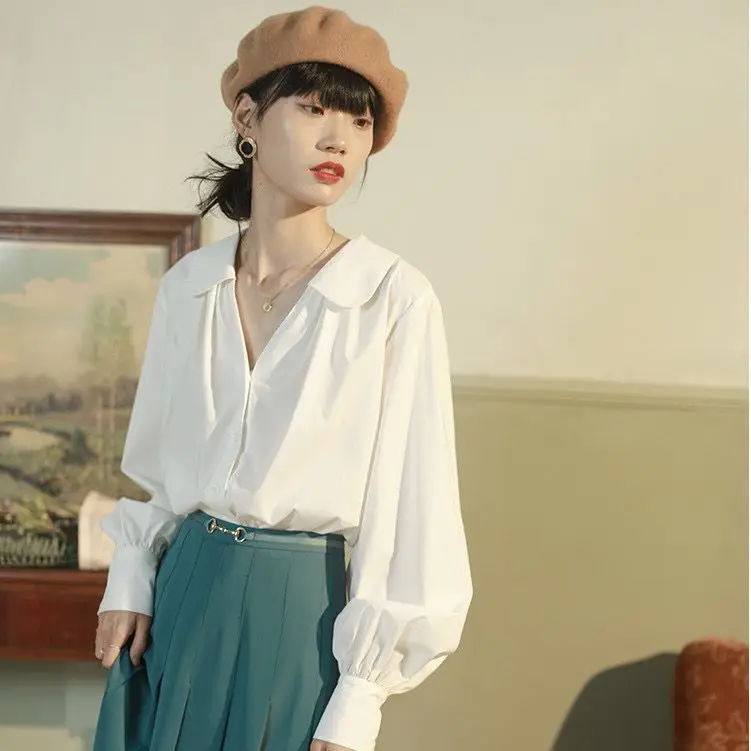 New Shirts Women Spring Autumn Niche French Retro Style Short Style That Exudes Western-style Vibe Worn Outerwear