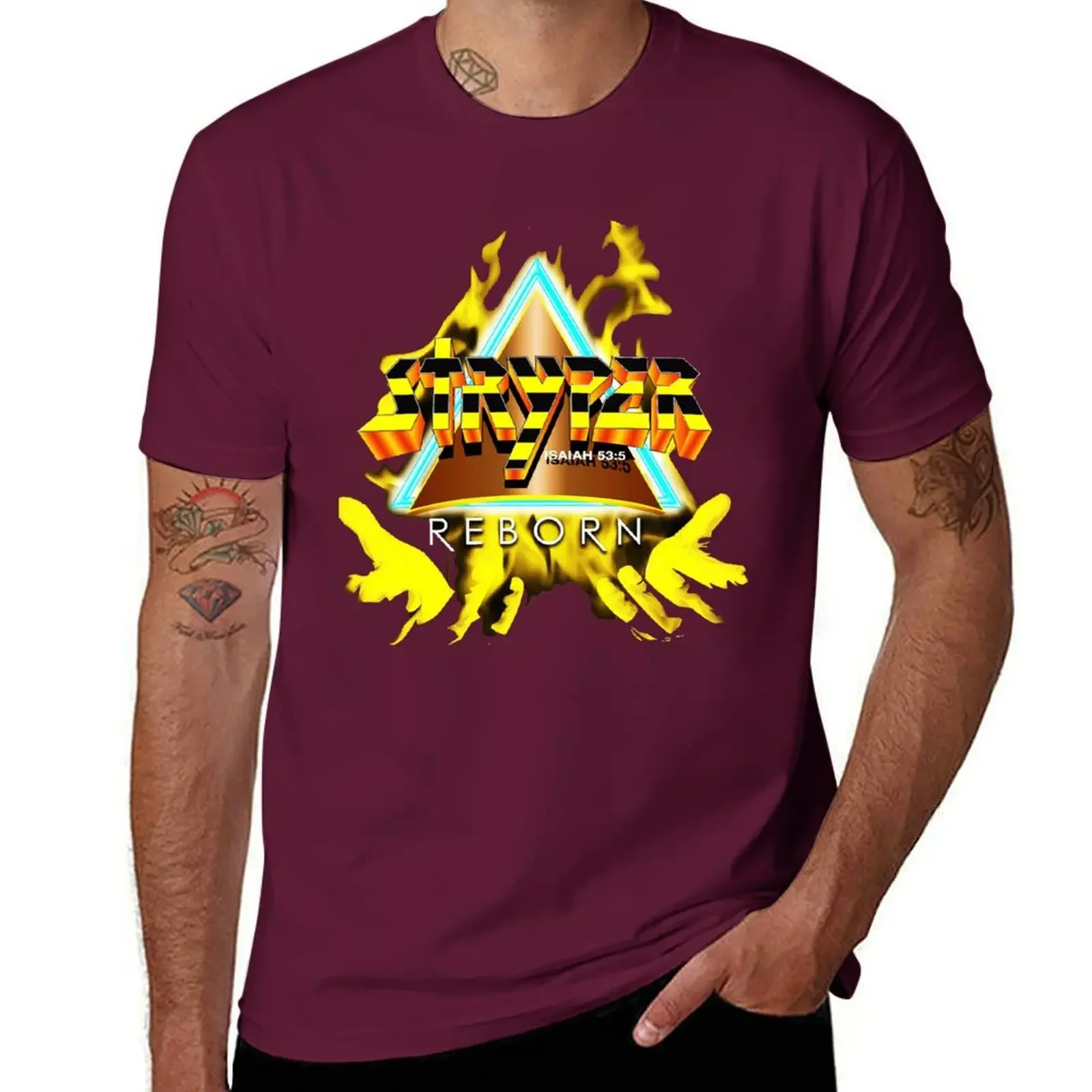 Funnys Customs Design Your Own Big and Tall T Shirts for Men Stryper Triangle Logo Christian Rock Band3 90art Essential T-Shirt