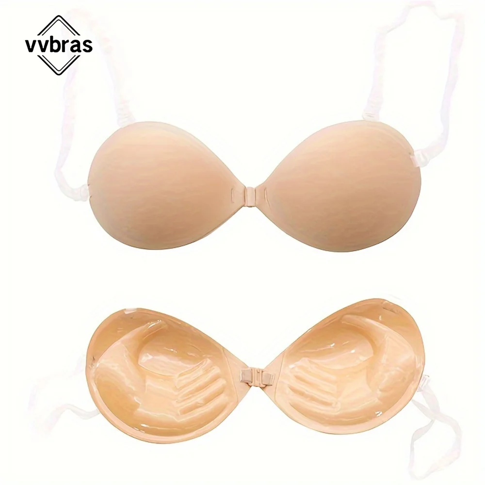 

Thickened Cup Palm-Shaped Adhesive Bra Pads,Invisible Strapless Push-Up Nipple Covers Silicone Bra For Enhanced Cleavage