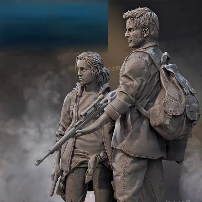 1/24 Scale Ellie and Joel The Last of Us Resin Figure Model Kit Fantasy Diorama Miniature Toy Unassembled Unpainted