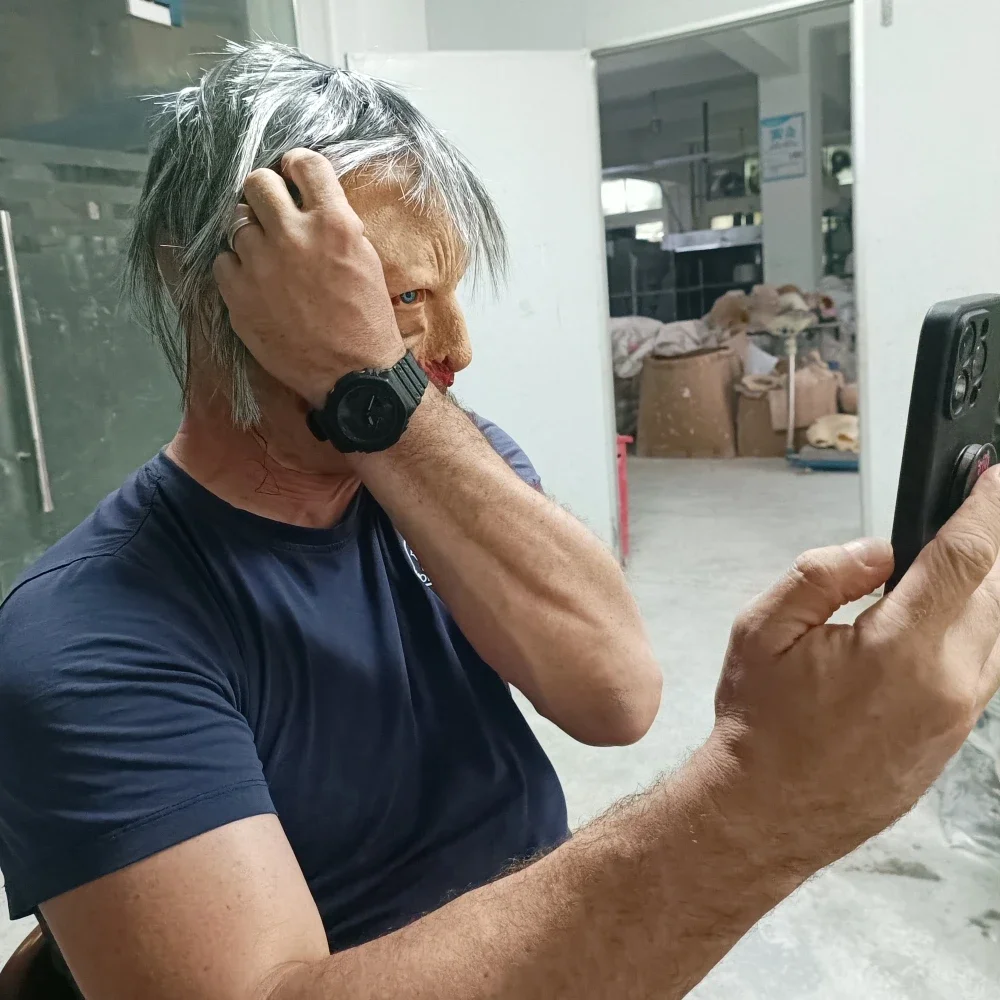 Máscaras de miedo para Halloween, máscara de látex de terror, Disfraces de Halloween, accesorios, vestido de fantasía, fiesta de zombis, máscara de cabeza completa