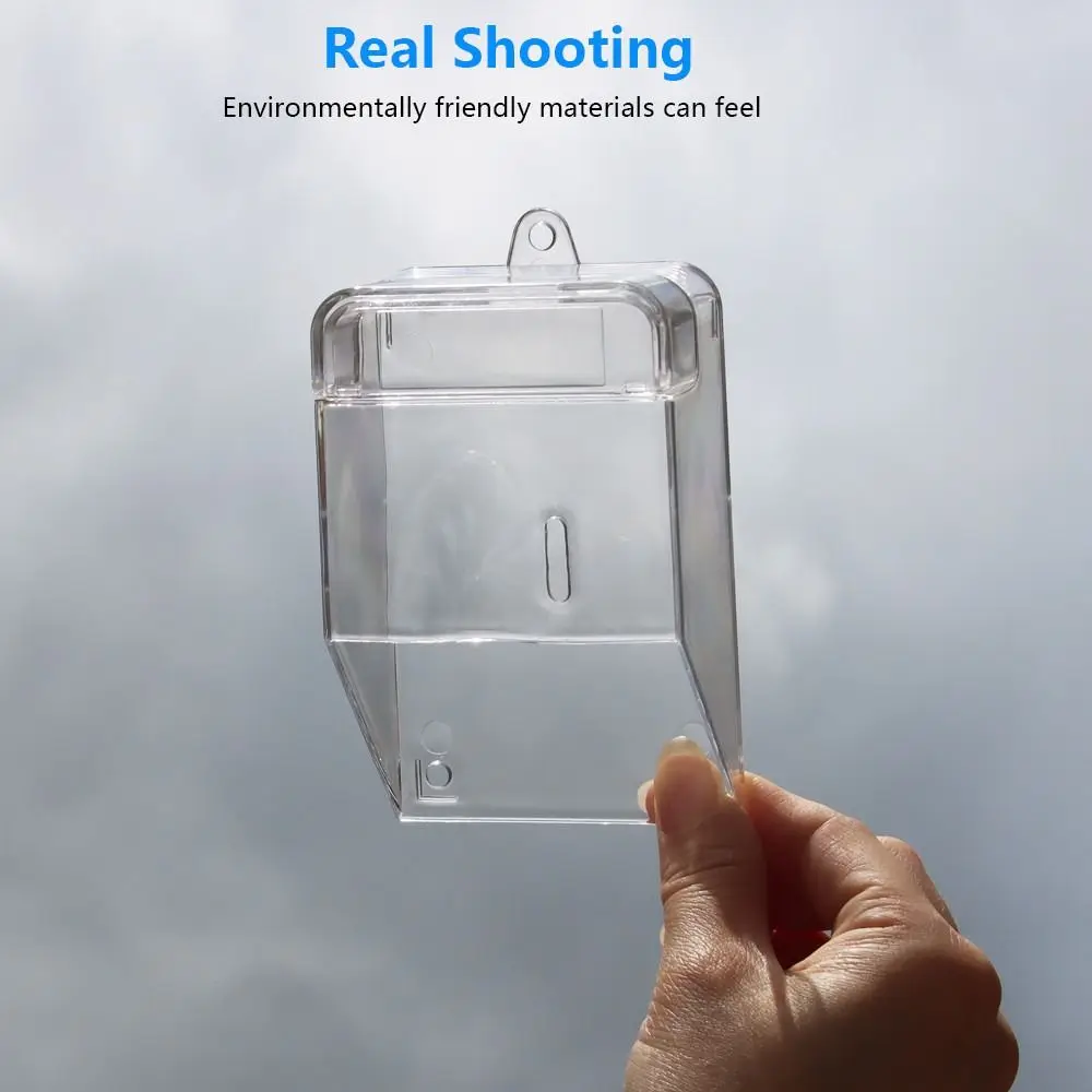 Transparent Wireless Doorbell Rain Cover Tough Material Universal Doorbell Waterproof Cover Humanized Design PC