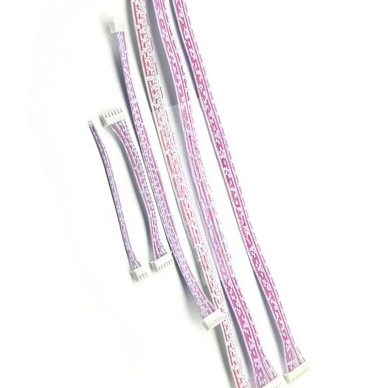 Single-head 2P3P4P5P6P7P8P terminal wire XH2.54MM red and white ribbon cable connector electronic wire 5pcs