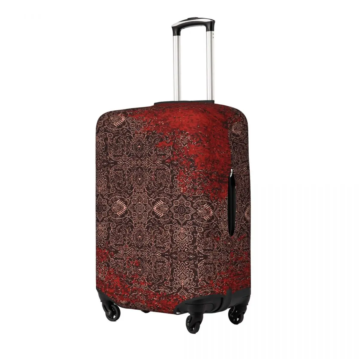 

Red Vintage Oriental Traditional Moroccan Artwork Suitcase Cover Protection Elastic Luggage Protector Covers for 18-32 Inch