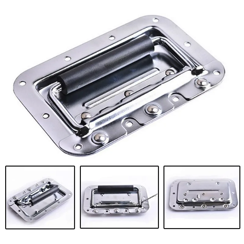 Aviation Box Spring Handle Folding Pull Toolbox Lift Handle 8MM Heavy-Duty Stainless Steel Cabinet Hardware Accessories