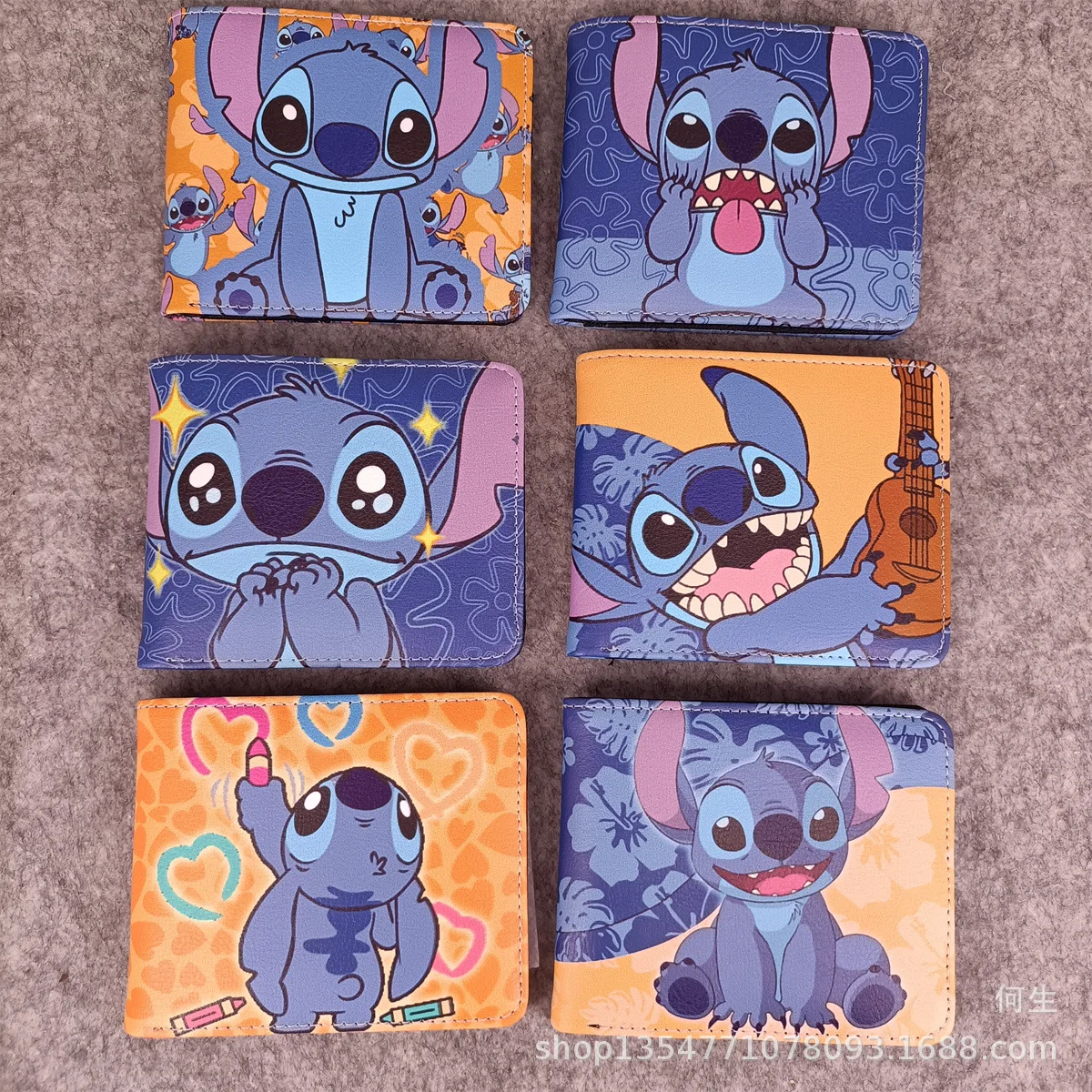 Marvel Avengers Lilo & Stitch Anime Foldable Wallet Kawaii Stitch Men Children Bank ID Card Holder Card Clip Bag Cartoons Gifts