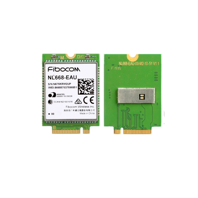 

Fibocom NL668-EAU LTE Cat4 M.2 module for Europe Australia Band B1 B3 B5 B7 B8 B20 B28 B38 B40 B41 850/900/1800MHz support GNSS