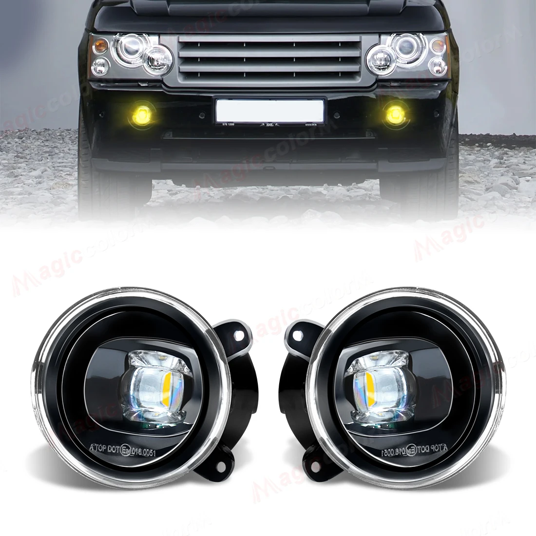 

XBJ000080 XBJ000090 Fog Lamps For Land Rover Discovery 2 3 For Range Rover L322 Sport LED Front Bumper Daylights DRL Left&Right