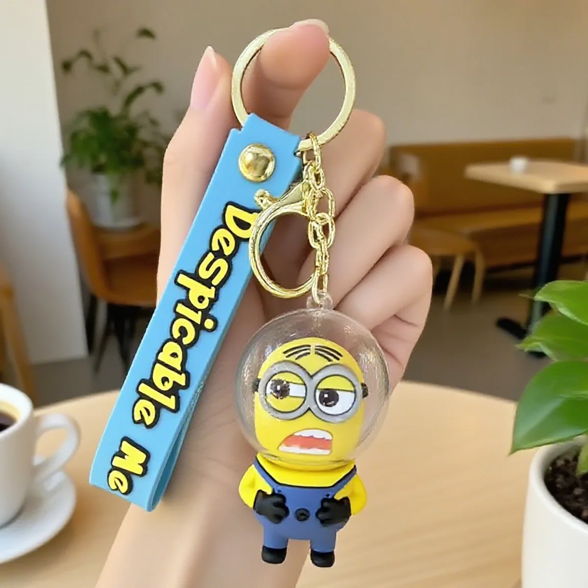 1-3PSC الكرتون الفضاء التوابع المفاتيح أنيمي البضائع سيليكون تمثال رائعتين قلادة زوجين حقيبة يد هدية