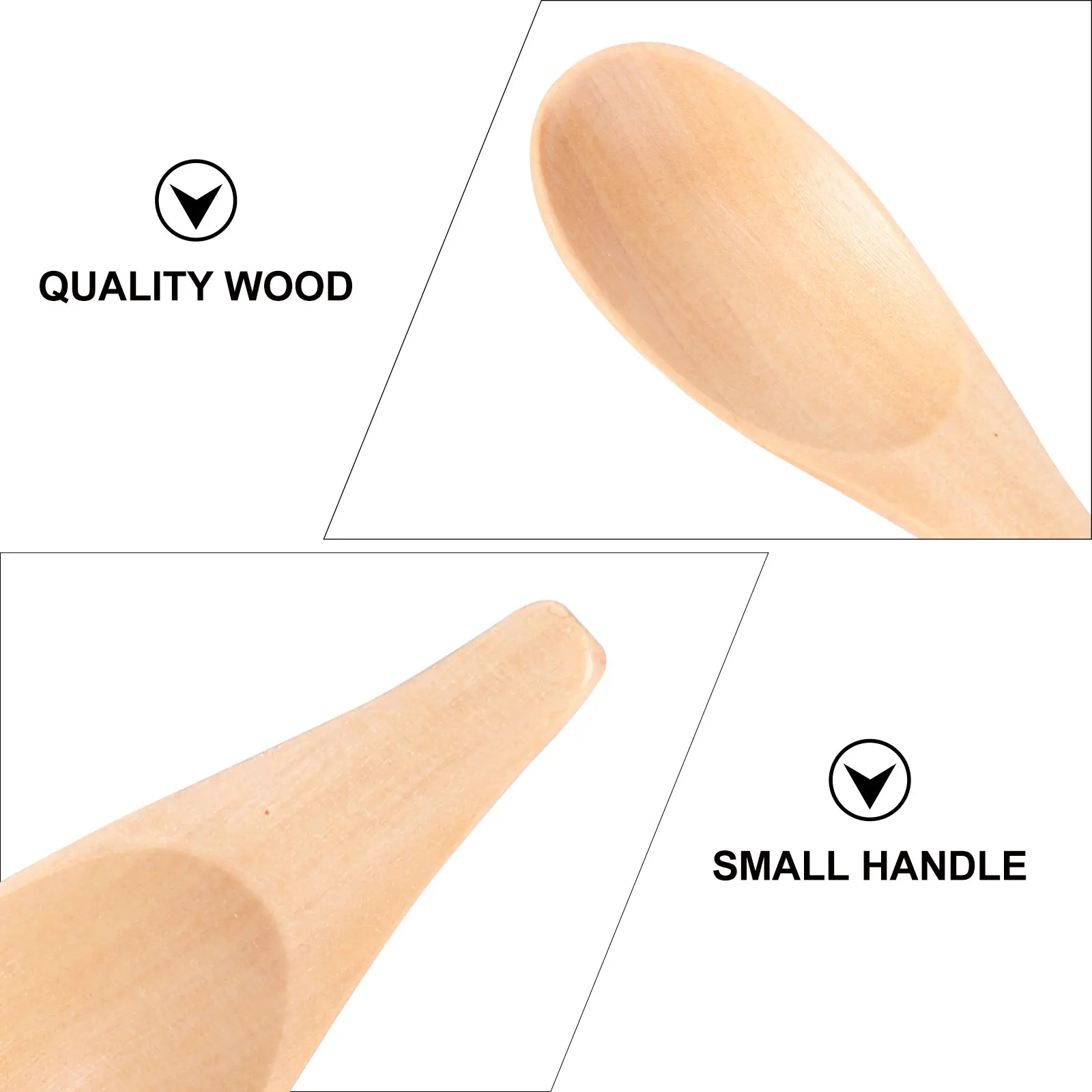 

8pcs Mini Wooden Tea Spoon Eco Friendly Healthy Kitchen Tool Short Handle Scoop For Sugar Salt Spice Coffee Beans Powder Milk