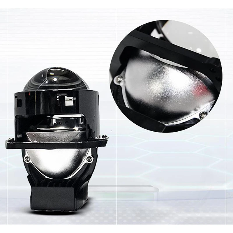 LED Double Lens Strong Lights  Direct Far Near Integrated  Lamp Cup Automobile Laser for Bmw E46 Q50 G30 Audi A4 B8 Headlight