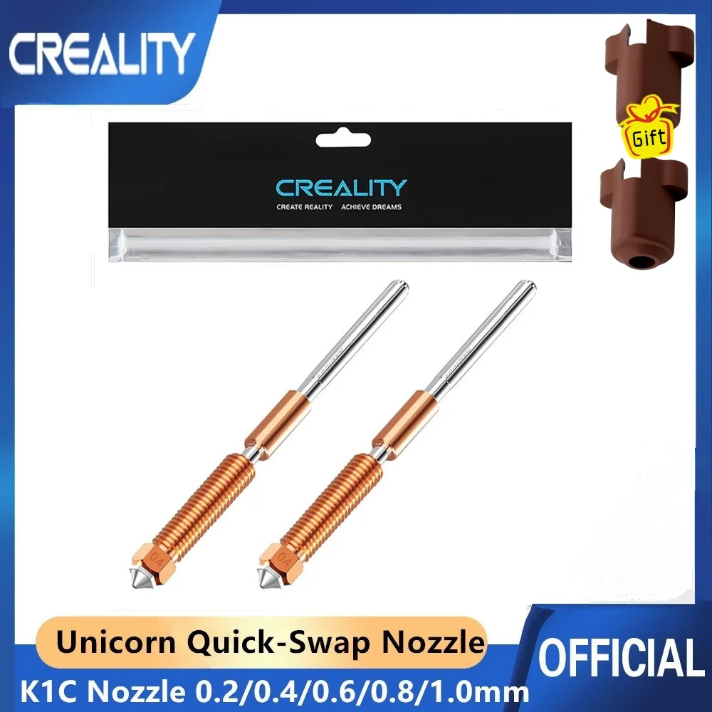 

Creality 2pcs K1C/Ender 3 V3 Unicorn Quick-Swap 3D Printer Nozzle Kit 0.2/0.4/0.6/0.8/1.0mm for Creality K1C/Ender 3 V3/V3 Plus