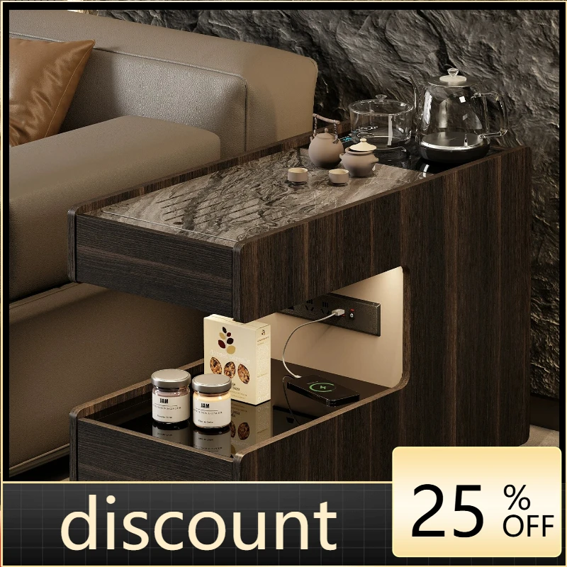 LH minimalist removable sofa side tea cabinet rock slab side cabinet living room tea table