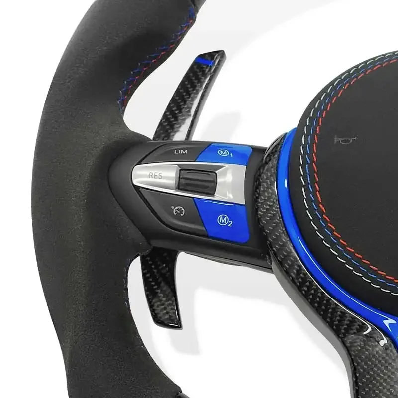 Steering Wheel For BMW F30 F31 F32 F10 F20 F22 F15 F16 F22 F34 F36 F80 F82 M4 M5 Car Steering Wheel Carbon Fiber With LED Custom