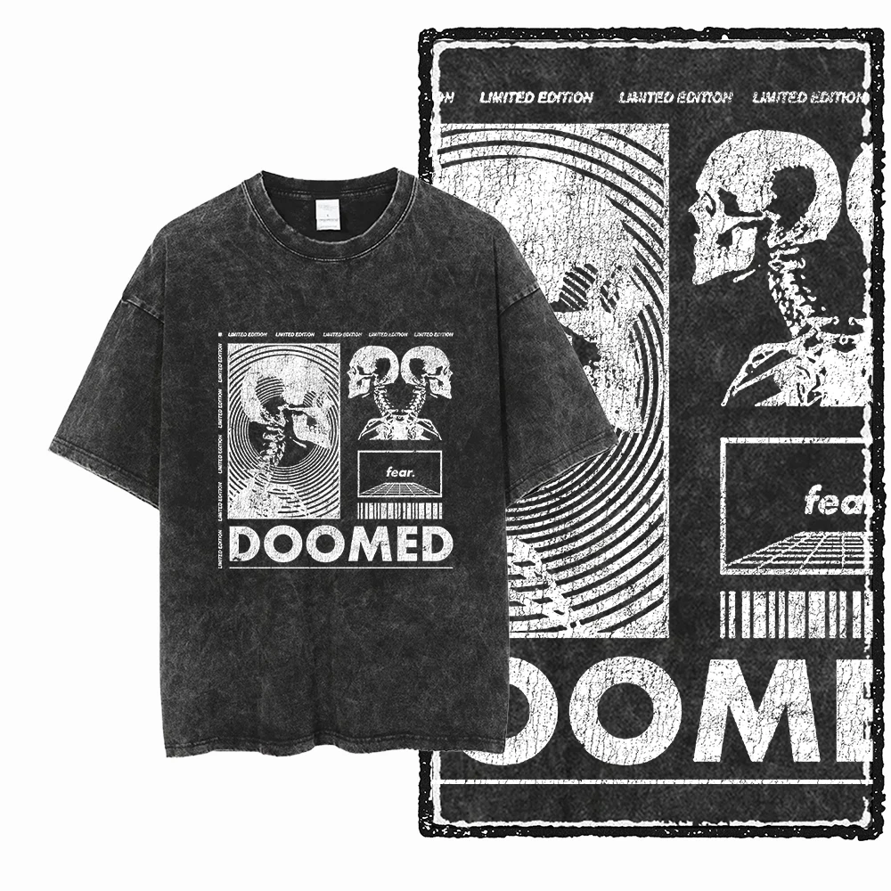 ريترو كول ريترو الرجال والنساء تي شيرت تي شيرتات رائع U6100 القطن حجم كبير مخلل كول ملابس الشارع مطبوعة محايد تي شيرت #1