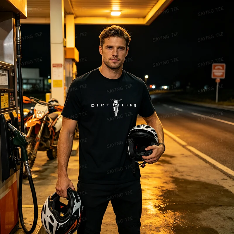 Dirt Bike Motocross-Bekleidung – Dirt Bike Motocross T-Shirt Y2k Motorrad-Liebhaber-Grafik Damen Herren Kleidung Motorrad Outdoor-T-Shirts – Detail 3