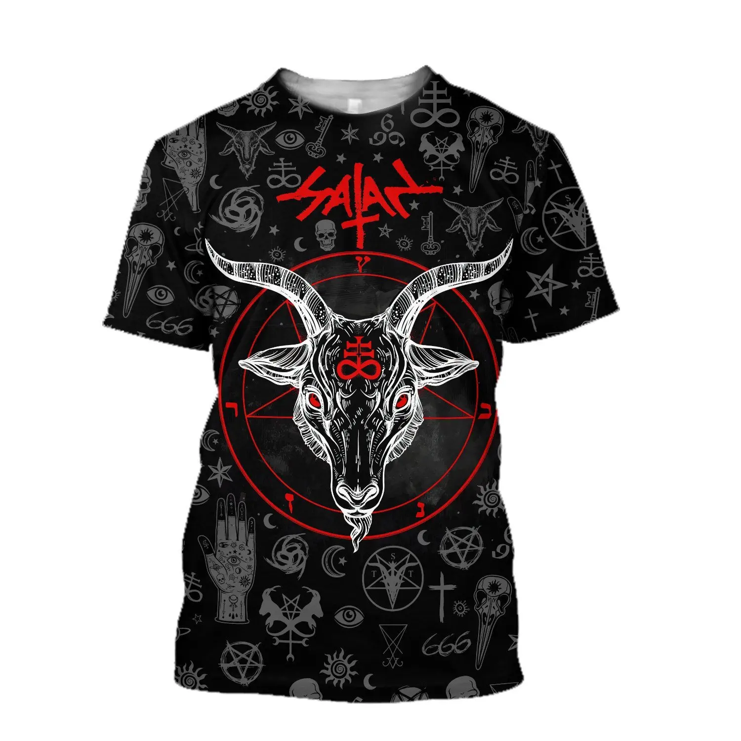 New Devil Satan 3D Printed Men\'s T-shirts Summer Fashion Harajuku Hip Hop Casual Tees Streetwear Personality Round Neck Y2k Tops