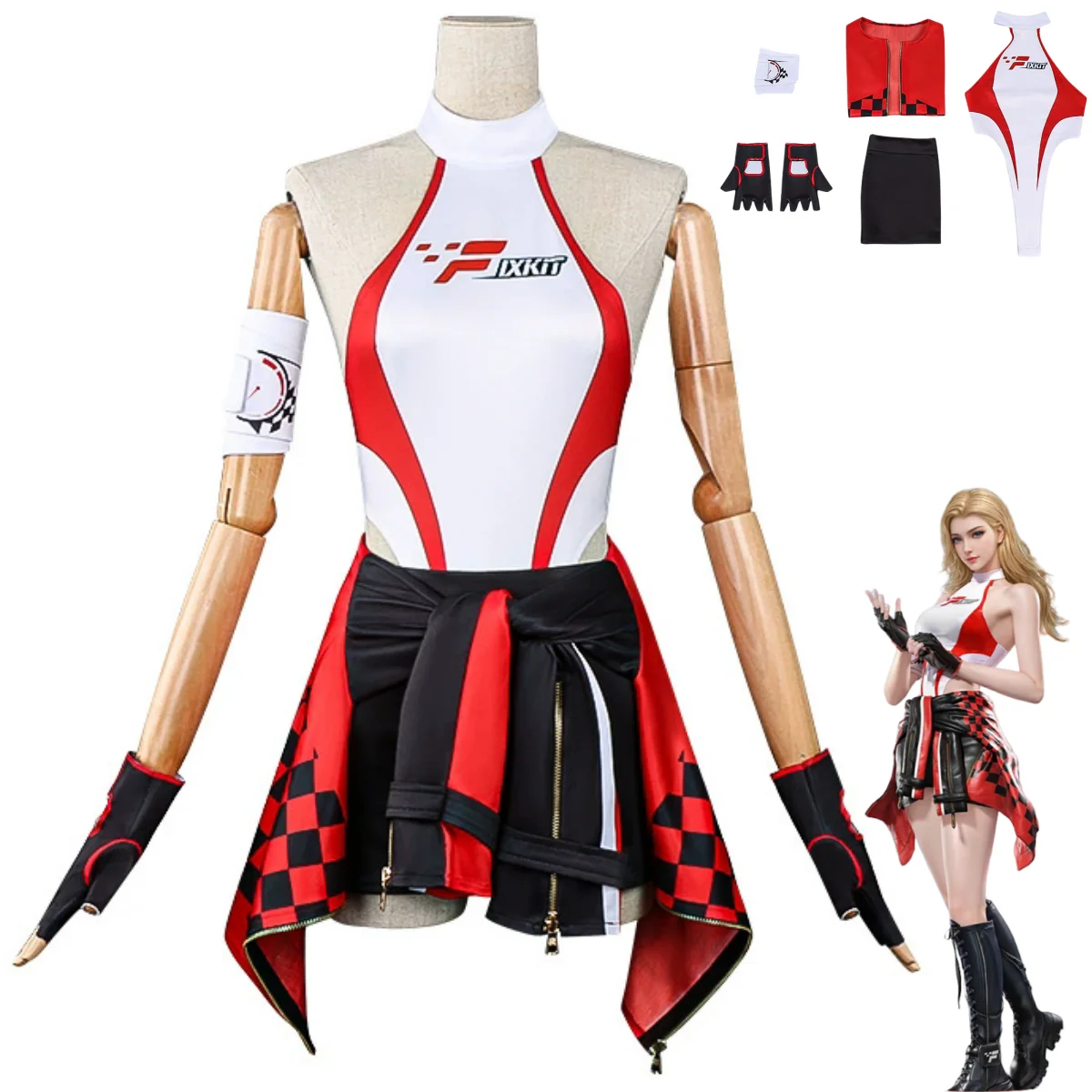 

Аниме-игра Naraka: Bladepoint Kurimi, карнавальный костюм, сексуальная мотоциклетная форма, комбинезоны, пальто, женский карнавальный костюм на Хэллоуин