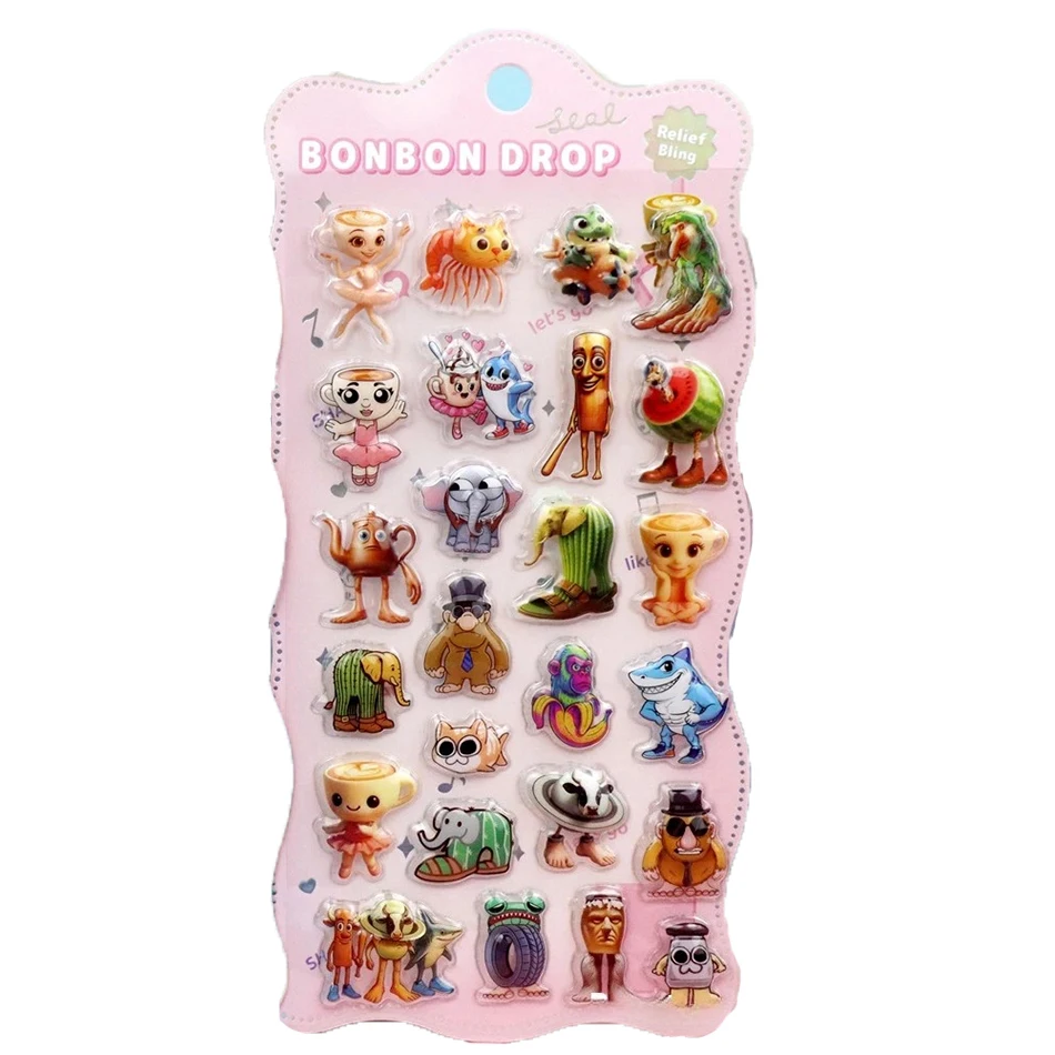 ملصقات الإغاثة ثلاثية الأبعاد تونغ تونغ الصحور Tralalero Tralala ملصقات مقاوم للماء ملصقات الزخرفية لطيف Casesdiy لعبة هدية