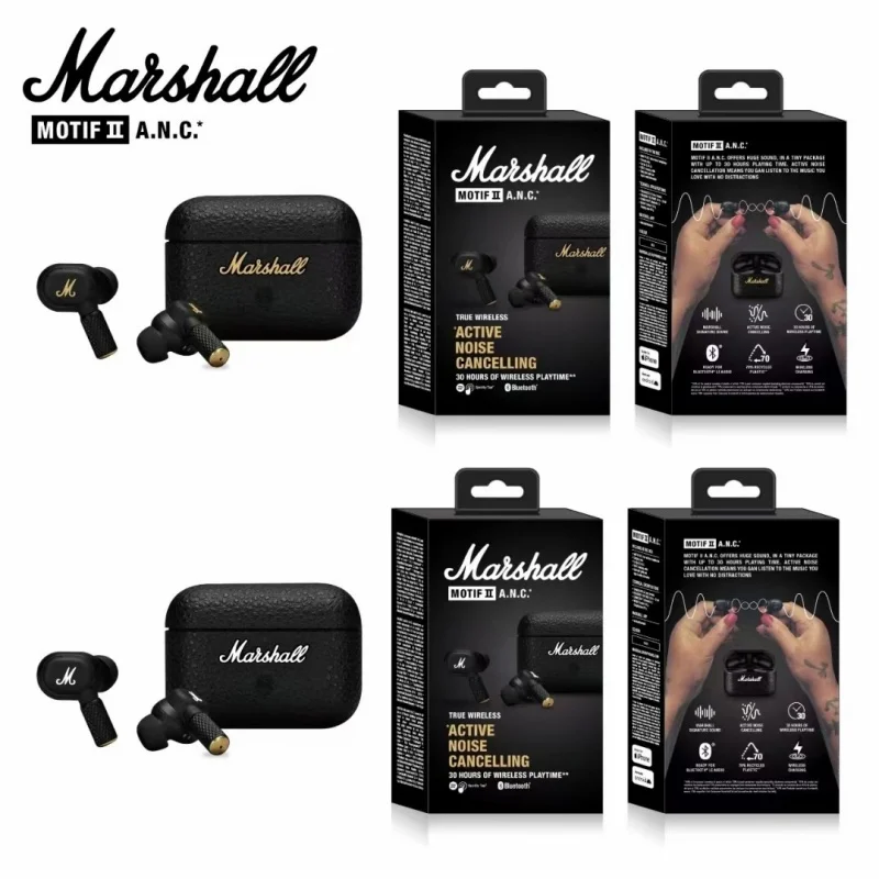 Nouveau Marshall MOTIF II ANC True Bluetooth 5.2 casque antibruit actif écouteurs intra-auriculaires casque HKversion