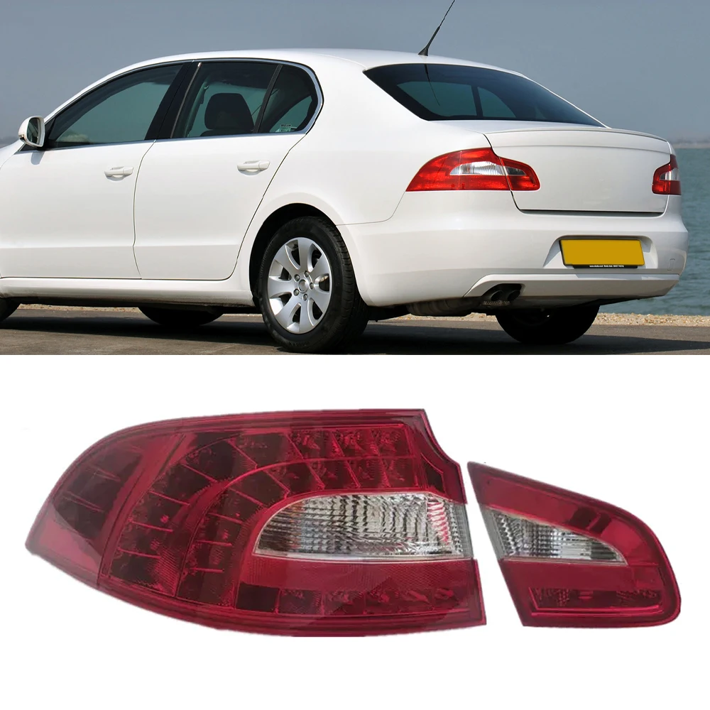 Samochodowe tylne światła LED Światło stopu do Skody Superb MK2 2008 2009 2010 2011 2012 2013 Stylizacja samochodu