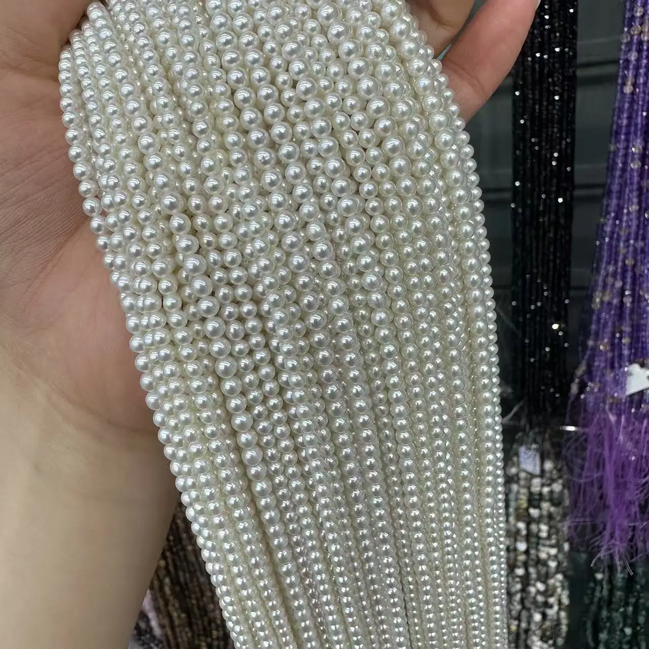 

AAAA Good Natural Japanese Akoya Pearl 3mm Gemstone Round Loose Beads Making DIY Bracelet Necklace Jewelry Accessories Wholesale